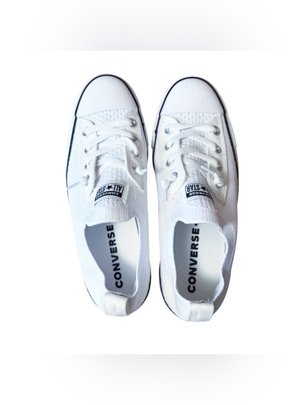 Converse shoreline white mesh sneakers 8 Like New - Picture 5 of 8